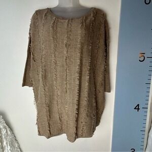 Ella Moss Tan Eyelash Cashmere Sweater NWT Medium